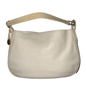 Brahmin Vintage Smooth Cream Leather Bag